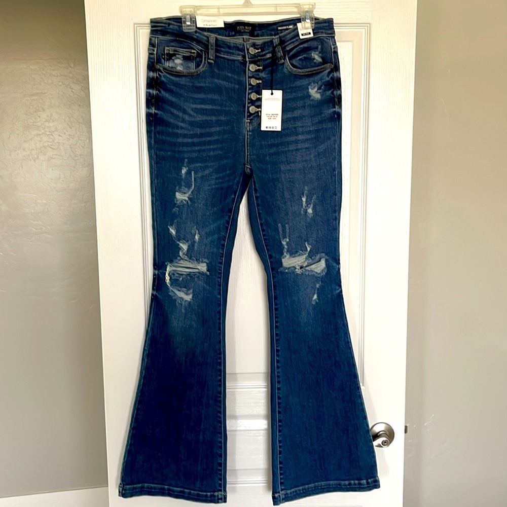New Judy Blue mid rise trouser flare jeans